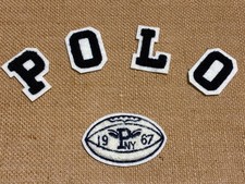 Lot of 5 Pcs Varsity Chenille Patches of POLO Ralph Lauren New York Football
