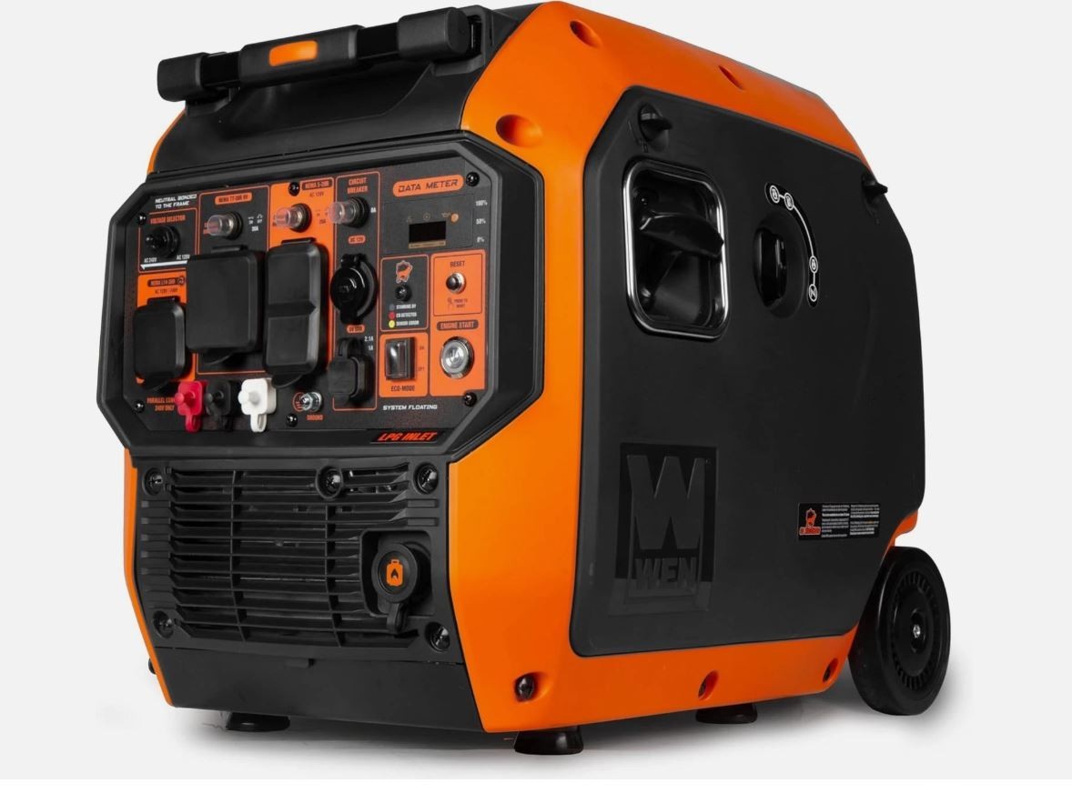 WEN 6800W Quiet Portable Dual Fuel Inverter Generator, Elect