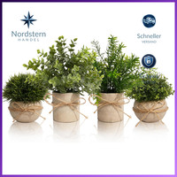 Kunstpflanze Eukalyptus 4 StüCk Deko FüR Wohnzimmer Pflanzenarrangement