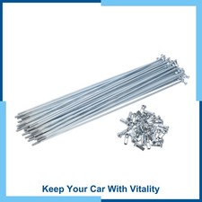 1Set 12G 215mm Length Bicycle Spokes Nipple Carbon Steel Galvanized Universal