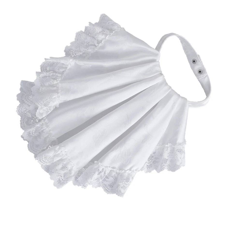  Pajarita retro bufanda elegante chifón cuello con volantes falso para niña Foto 2 de 4