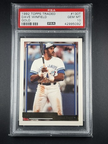 Dave Winfield [Gold] #130T 1992 Topps Traded card