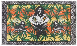 AZ FLAG Tafelvlag Bob Marley 15 x 10 cm – kleine Jamaicaanse