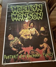 Vintage Marilyn Manson Portrait of an American Family Poster Original 1990s Rare