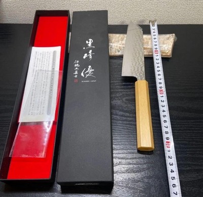 Kurosaki Yu Senko Kengata Bunka 165mm Powder Steel SG2 Damascus Japanese Knife