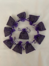 Set of 10 Lavender Sachets made with Purple Organza Bags