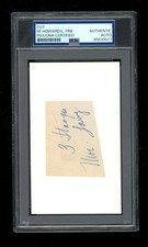 Moe Howard Larry Fine Signed Cut Auto PSA/DNA Authentic Three Stooges ZZ5387