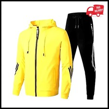 Men's Pullover Hoodie and Sweatpants Set Long Sleeve Casual Sports Tracksuit Two