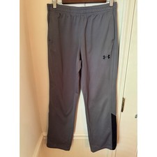Under Armour Boys Gray Loose Fit Athletic Track Pants Joggers YXL Youth XL