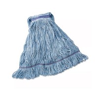 Heavy Duty Commercial Loop-End Wet Mop Replacement Head Refills, Blue