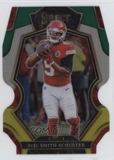 2022 Select Premier Level Green & Yellow Prizm Die-Cut JuJu Smith-Schuster 1e33