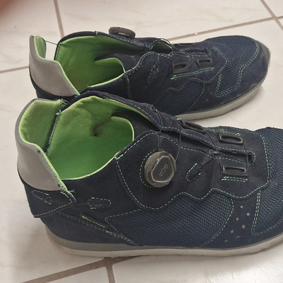 perpedes Orthesenschuhe Unisex Kinder Sneaker Blau/Grün Drehverschluss EU 40