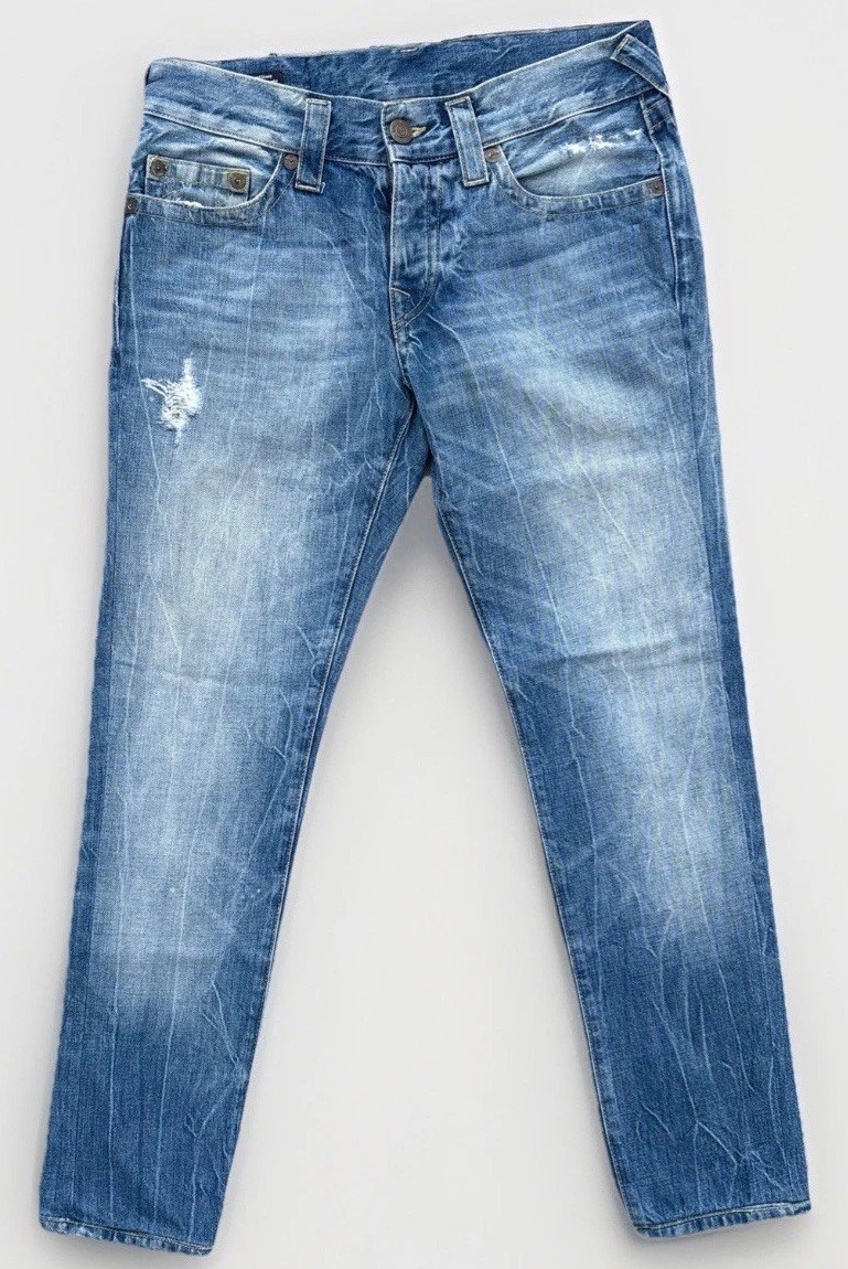 True Religion Jeans ROCCO Relaxed Skinny Men’s W30 L28 Blue Denim 