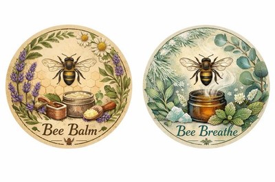 Nature's Garden Bee Balm & Bee Breathe Herbal Balms Shea Butter Lavender