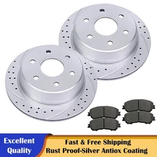 Rear Disc Rotors Brake Pads Fit GMC Sierra 1500 Chevy Silverado 1500 Tahoe Astro