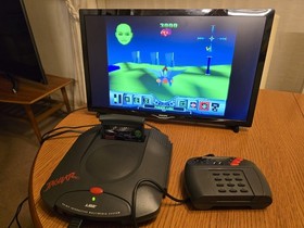 Atari Jaguar Console With 2 Games Cybermorph Theme Park RCA Composite Lead