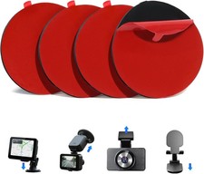 4Pcs Heavy Duty Dash Cam Adhesive Pads - 248 F Heat Resistant Sticky black