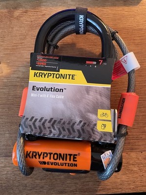 Kryptonite Evolution Mini Fahrrad/Cycle 7 D-Lock mit 4 Fuß Kabel