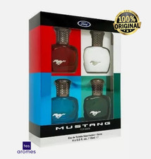 FORD MUSTANG EAU DE TOILETTE 0.5oz X 4 PCS MEN'S FRAGRANCE GIFT SET