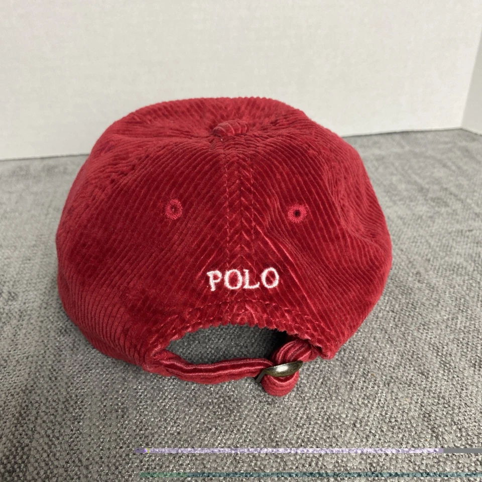 Polo Ralph Lauren Toddler Hat 2T-4T Red Corduroy Polo Bear Christmas Holiday Cap - Image 2 of 4