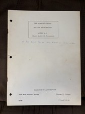 Hammond M-3 Organ Service Manual 1959 Original 22pg  5 Schematics Tube Amp