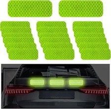 20 PCS High Visibility Reflective Warning Stickers, Waterproof fo Color: Green