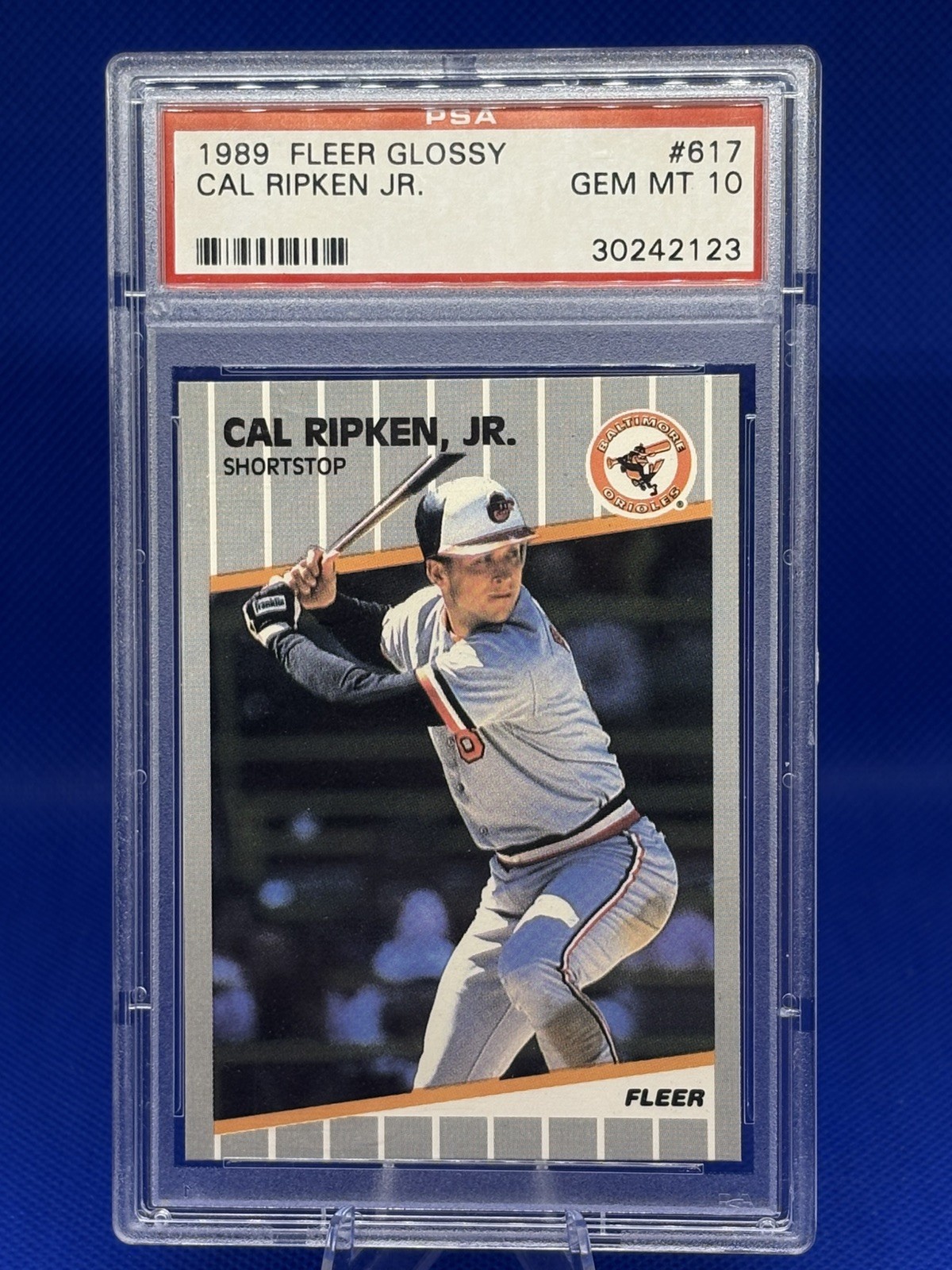1989 FLEER GLOSSY #617 CAL RIPKEN JR. PSA 10