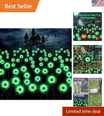 4 Pack Scary Swaying Eyeball Lights with 32 LEDs for Terrifying Halloween Decor