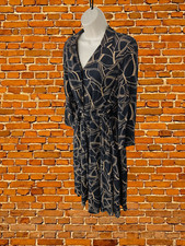 HOBBS BLACK DRESS SIZE UK 12 VISCOSE WOMENS LONG SLEEVE SHIRT STYLE BELTED BEIGE