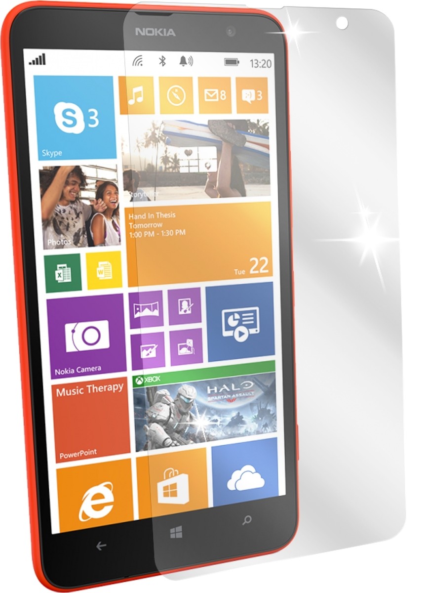 Cadorabo Protezione Display Nokia Lumia 1320 - Vetro Blindato 9H