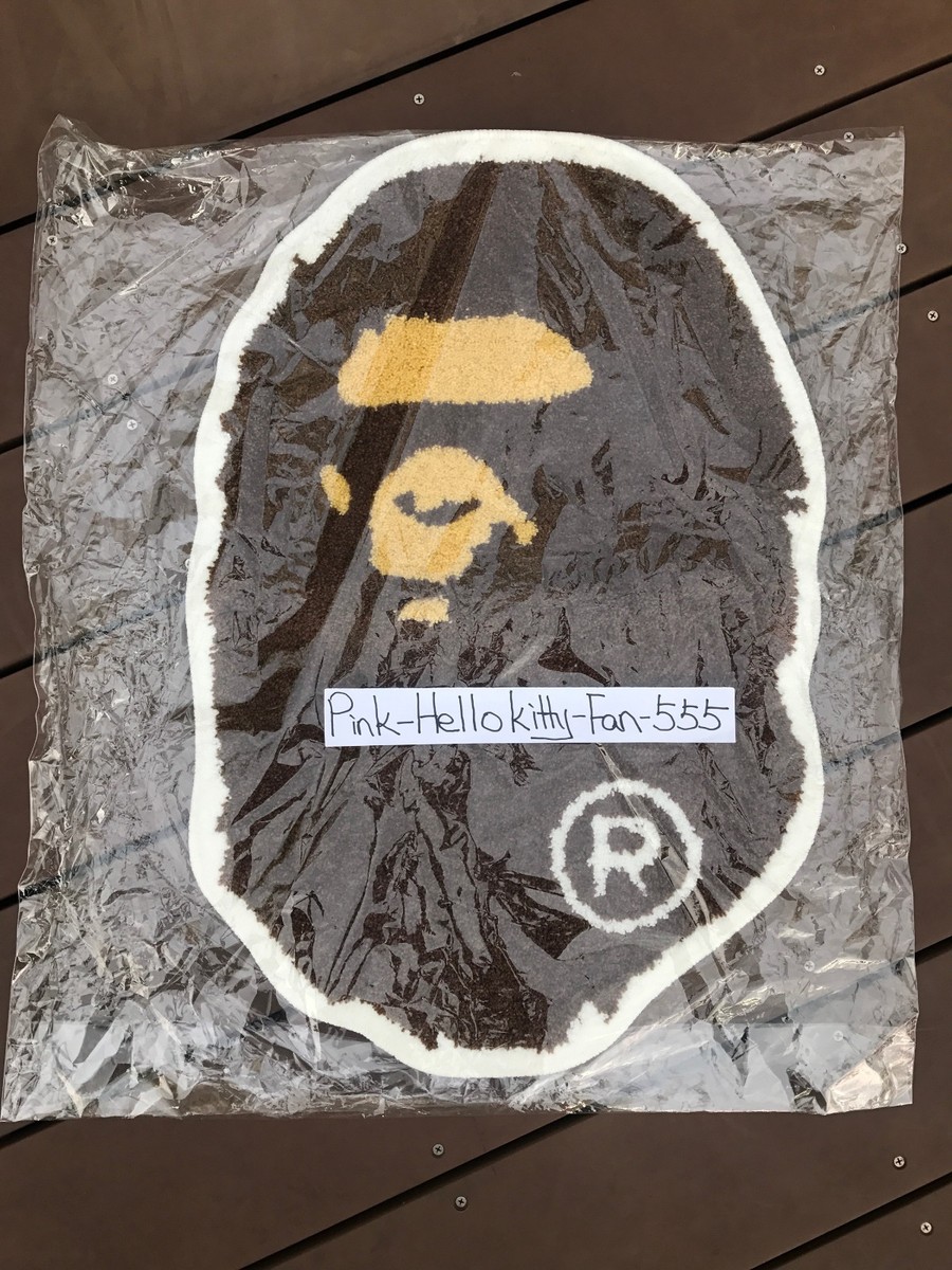 A Bathing Ape Head Rug Mat Bape Logo Camo White Supreme B | eBay
