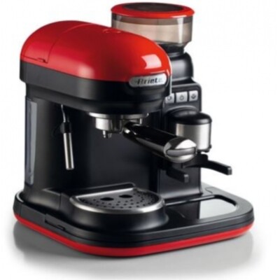 Ariete Moderna Espressomaschine Siebträgermaschine rot/schwarz 1080W 0,8 Liter