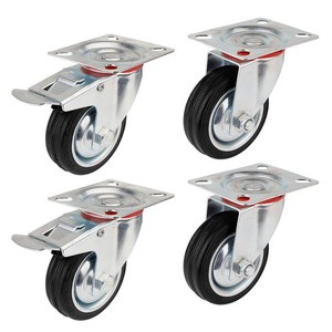 Transportrollen Bockrollen Transpor Lenkrollen mit Bremse Set 50mm 4x 2/"