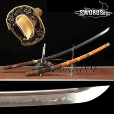 Tachi T10 Steel Katana Battle Ready Sharp Japanese Samurai Sword Real Hamon