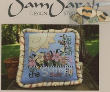 Sam Sarah Sunny Side of the Street WITH BUTTONS Cross Stitch Pattern