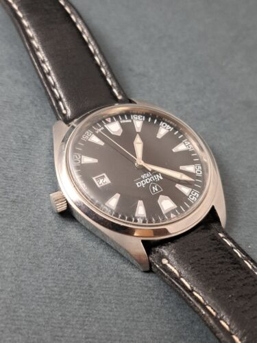 NIVADA 1926 Herren Quarzuhr schwarzes Zifferblatt RONDA Muvement 1 JWLS Swiss Vintage EX - Bild 3 von 17