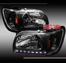 01-04 Toyota Tacoma Drl Led Crystal Head Lights Lamp Wcorner Signal Black 02 03 01-04 Toyota Tacoma Drl Led Crystal Head Lights Lamp Wcorner Signal Black 02 03