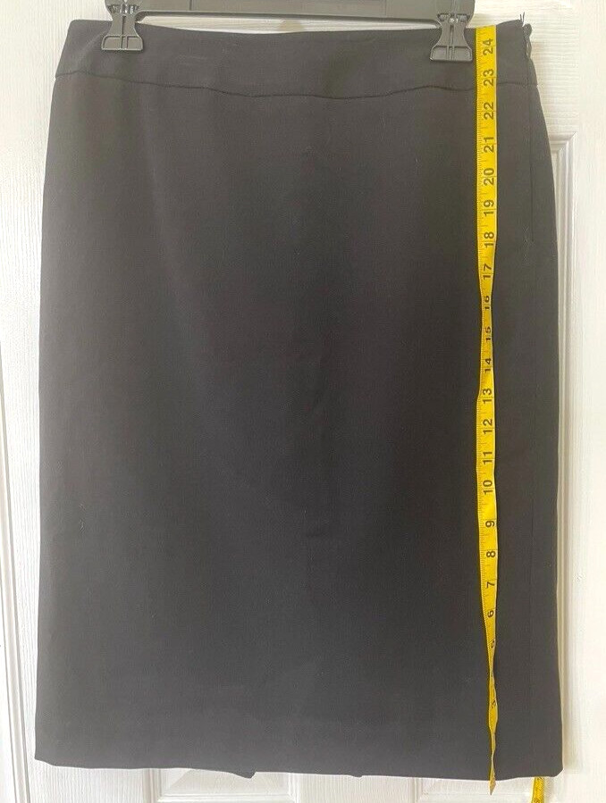 apt 9 skirt size 6 black knee length lined business professional dressy