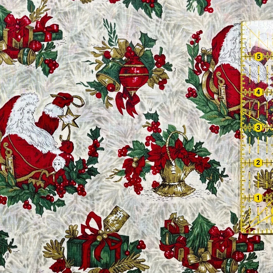 Classic Holiday by RJR Fabrics Christmas Santa Claus Fabric 1 YARD 100% Cotton - Image 3 of 4