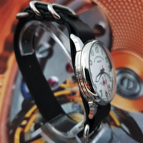 Watch RAKETA Sturmanskie Men's Dress Watch PILOT Mechanism 2609.HA Style USSR - Picture 10 of 12