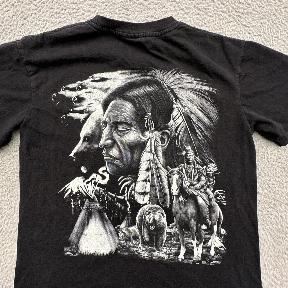 Vintage Hot Rock Mens L Black T Shirt Double Sided Graphic Print