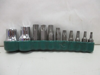 SK Hand Tools 9-Piece 1/4-Inch and 3/8-Inch Drive Tamper-Proof Torx Bit Set