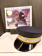 Adult Size 7 1/8 Conductor Hat Polar Express Hat Bonus Hardcover Book