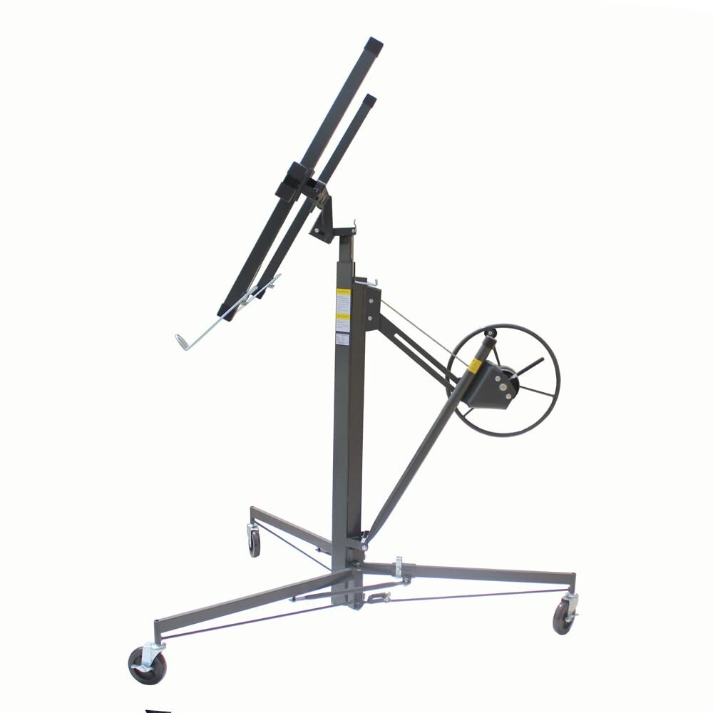 11FT Heavy Duty Drywall Tools Hoist Plaster Board Caster Lifter Panel