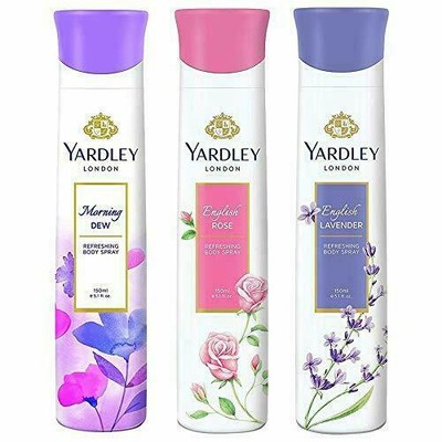 Yardley London Deo Tripack English Lavender English Rose Morning Dew 150ml Ebay
