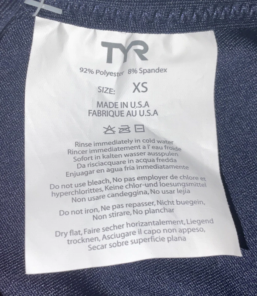 Sujetador de entrenamiento reversible TYR para mujer XS Top hecho en EE. UU. COMPETIDOR nuevo Foto 3 de 4