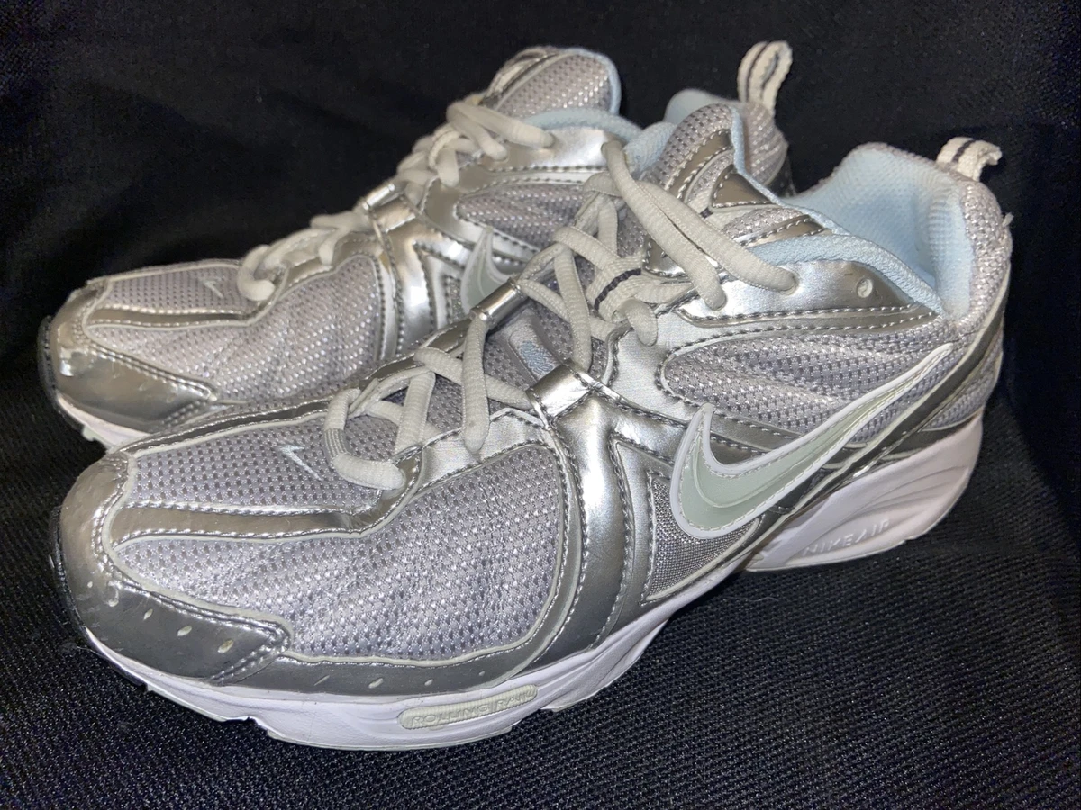 Nike Air Vitality Walk Metallic Silver Walking Shoes 350453 041 Womens Sz 7.5