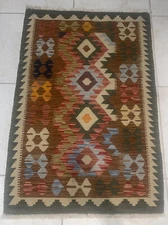 Handmade  Kilim, Turkish Afghan  Kilim, Area Kilim, Home Decor Kilim