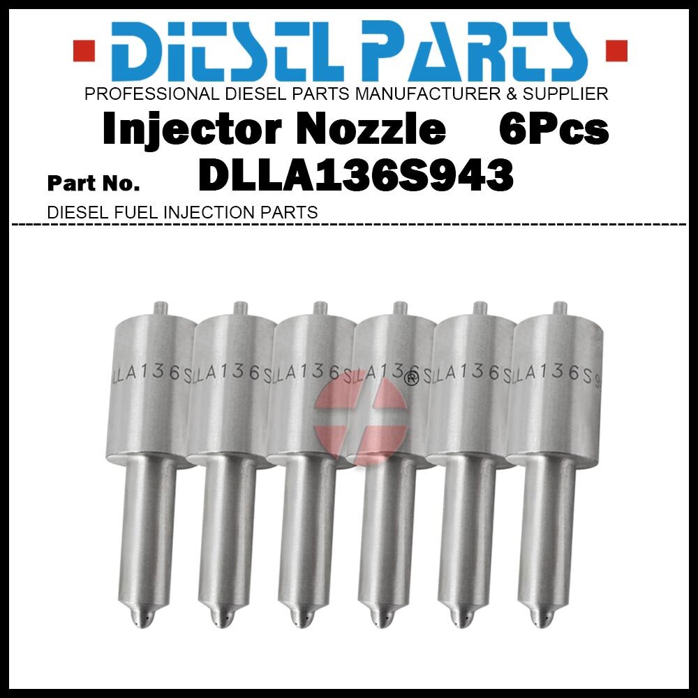 6Pcs Fuel Injector Nozzle DLLA136S943 for MAN D2840 D2866