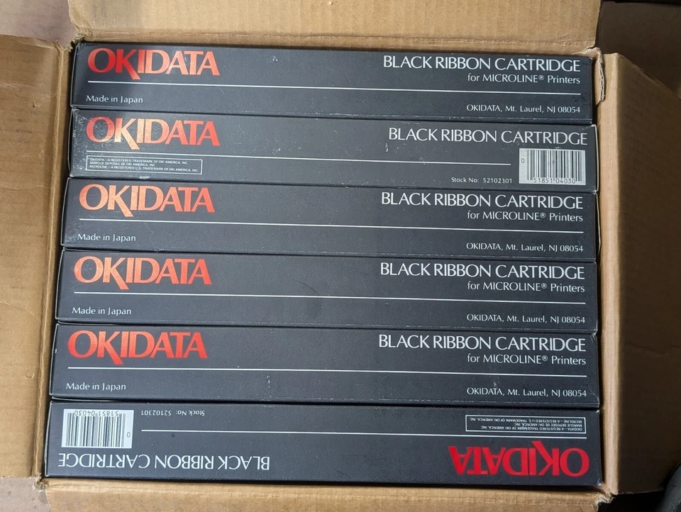 OKIDATA Black Ribbon Cartridge, 292 Microline, 52102301 - x6 - Image 2 of 2